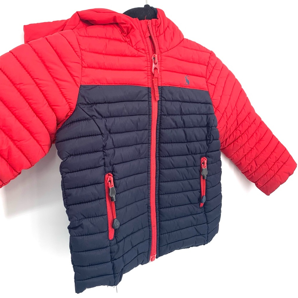 Joules Red 24 Months Puffer Coat Cairn Padded Pack Away Coat Size 2 Youth